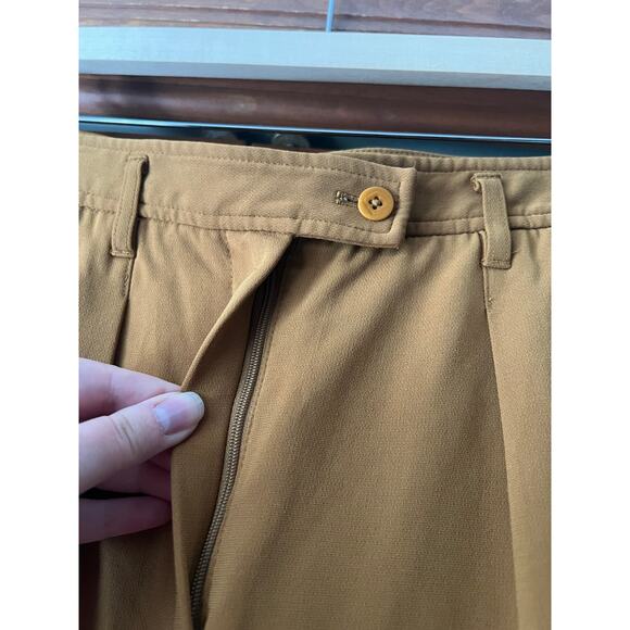 Babaton Women's Tailored Fit Wide Leg Eckhardt Pant Pleated Mustard Yellow SZ 6 - Picture 6 of 13